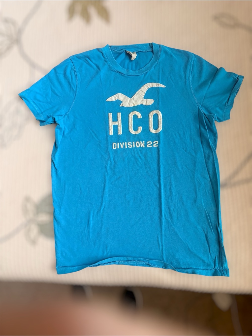 Hollister Bright Turquoise HCO Division 22 Logo Tee